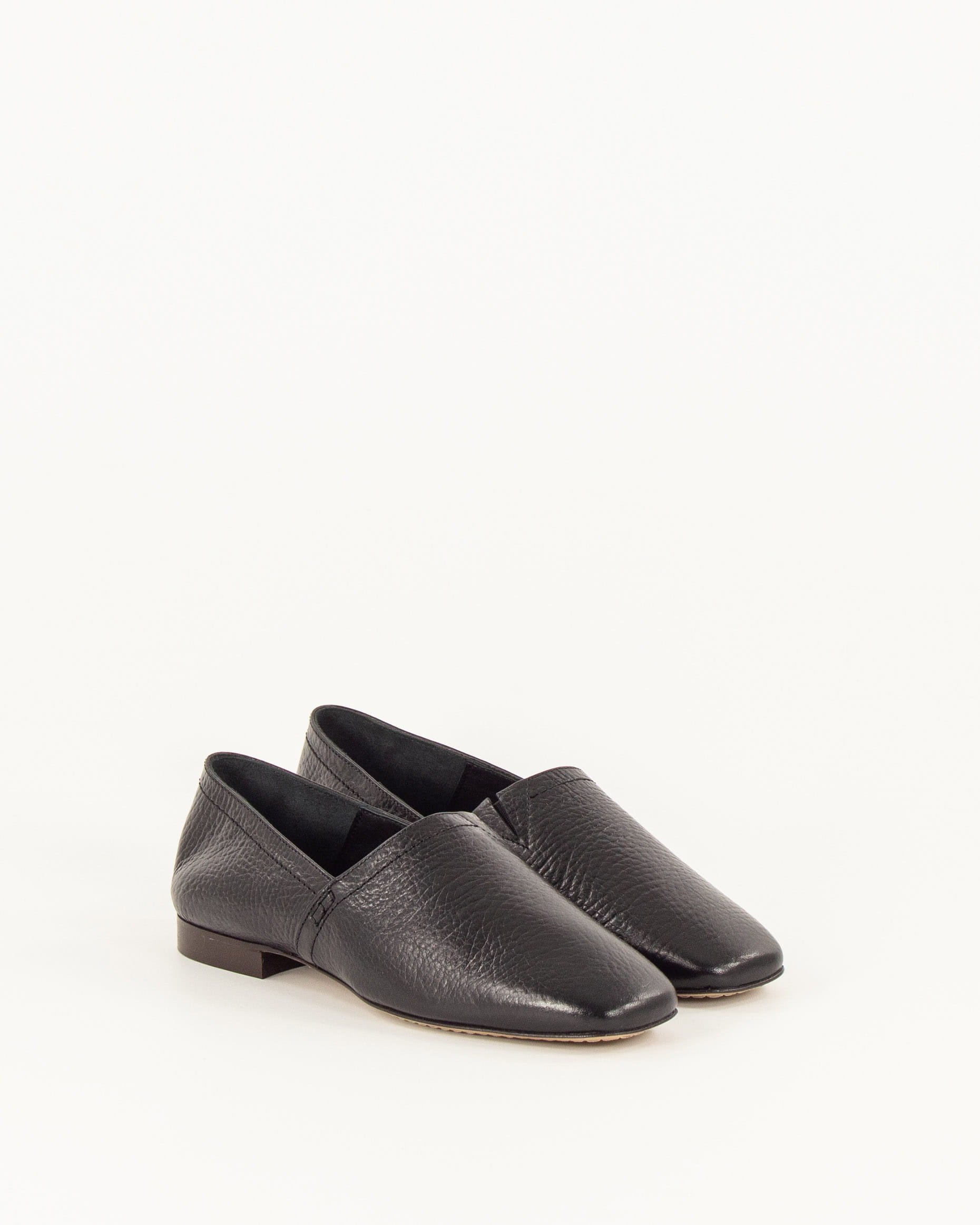 CEZA Black Leather | Slippers | SESSÙN Official website