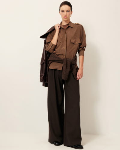 ▪️everyone brown slacks XL PROVENCO Dark Stone | Pants | SESSÙN Official website